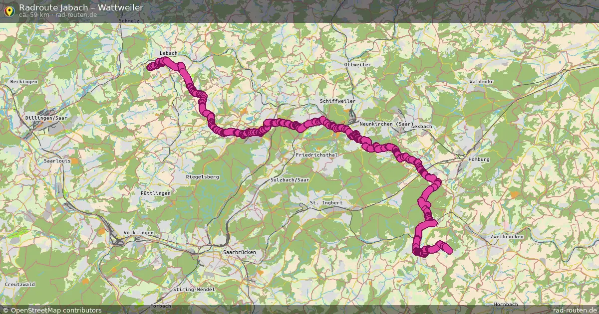 Fahrradroute Jabach – Wattweiler