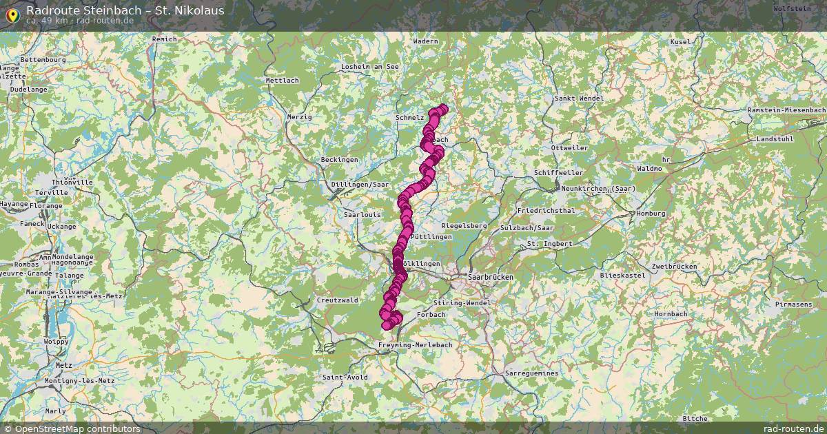Fahrradroute Steinbach – St. Nikolaus