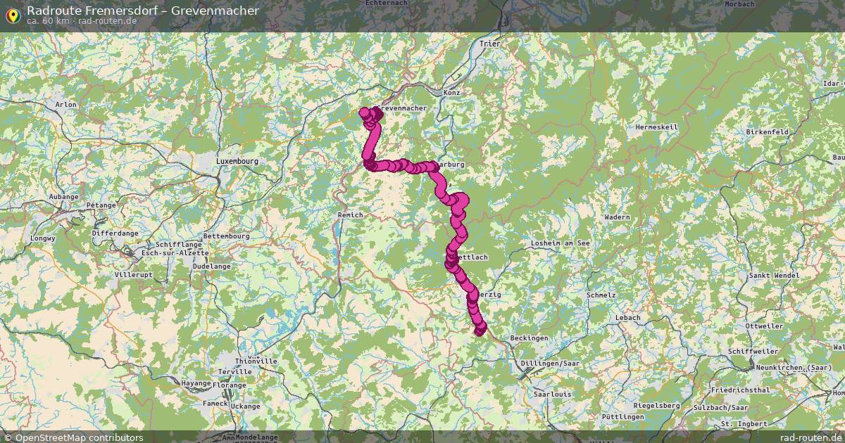 Fahrradroute Fremersdorf – Grevenmacher