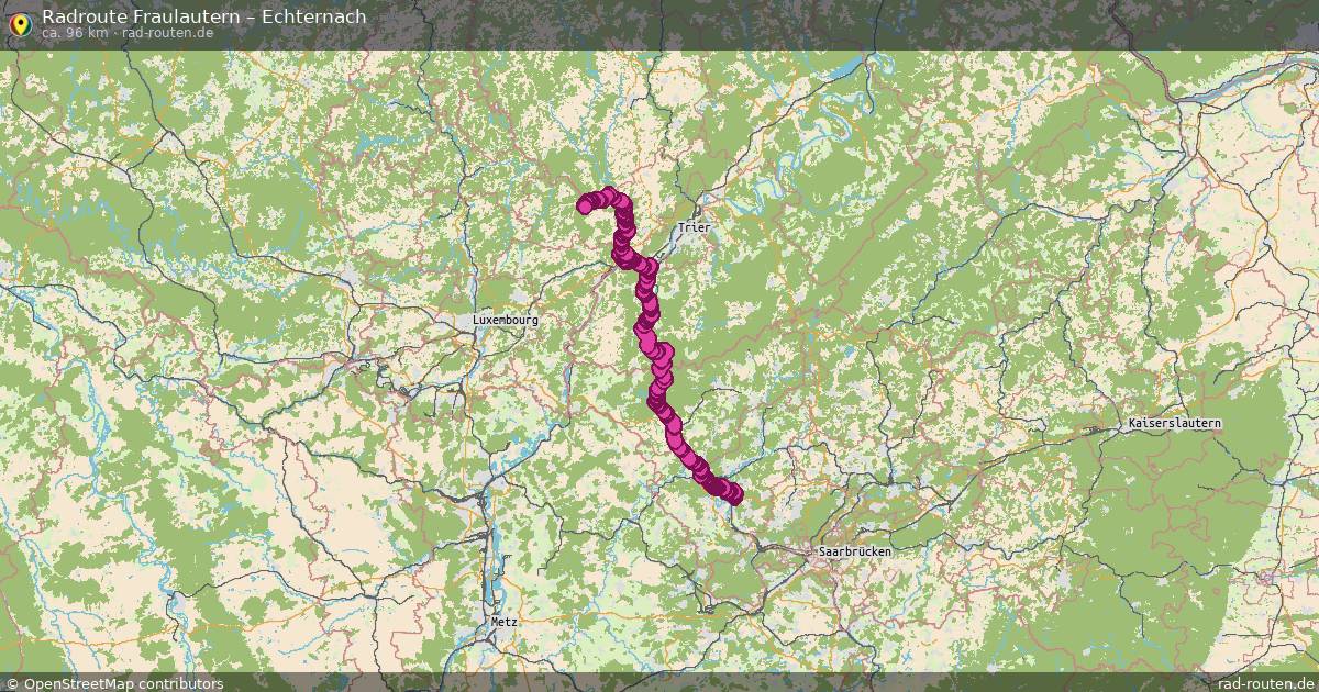 Fahrradroute Fraulautern – Echternach