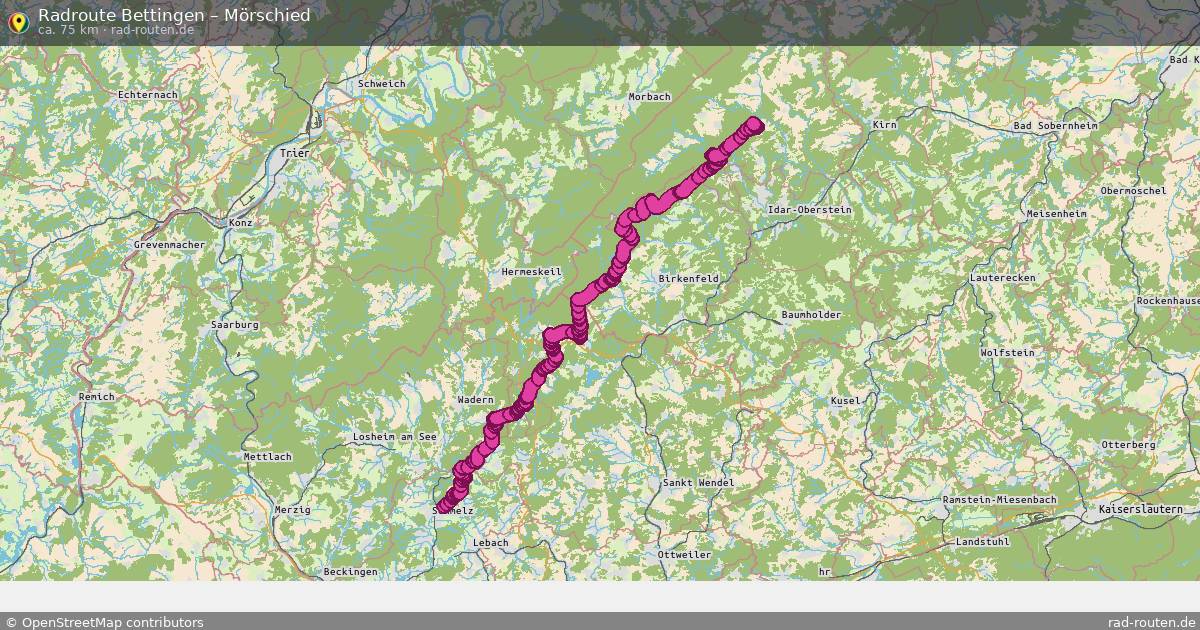 Fahrradroute Bettingen – Mörschied