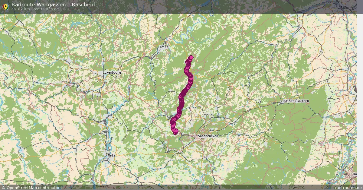 Fahrradroute Wadgassen – Rascheid