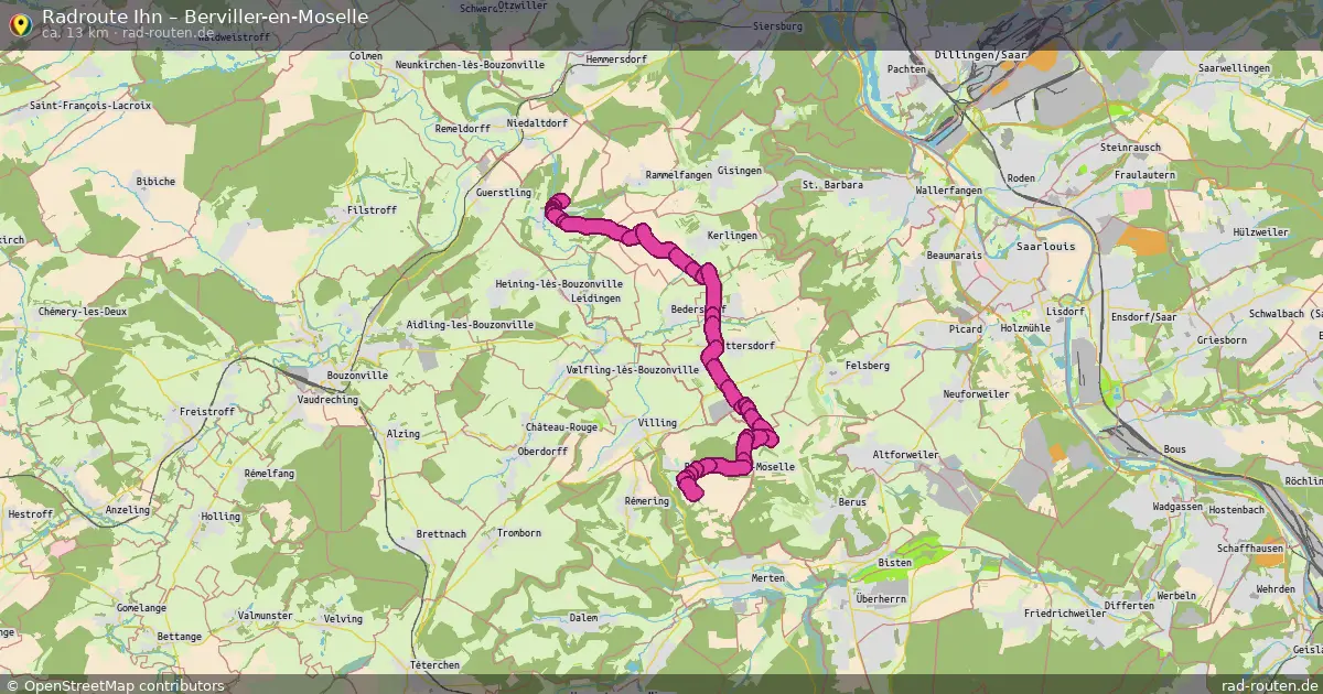Radtour Ihn – Berviller-En-Moselle