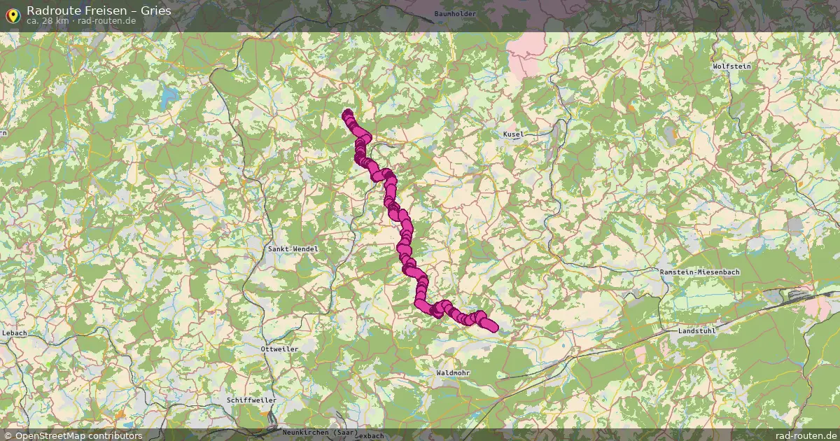 Fahrradroute Freisen – Gries