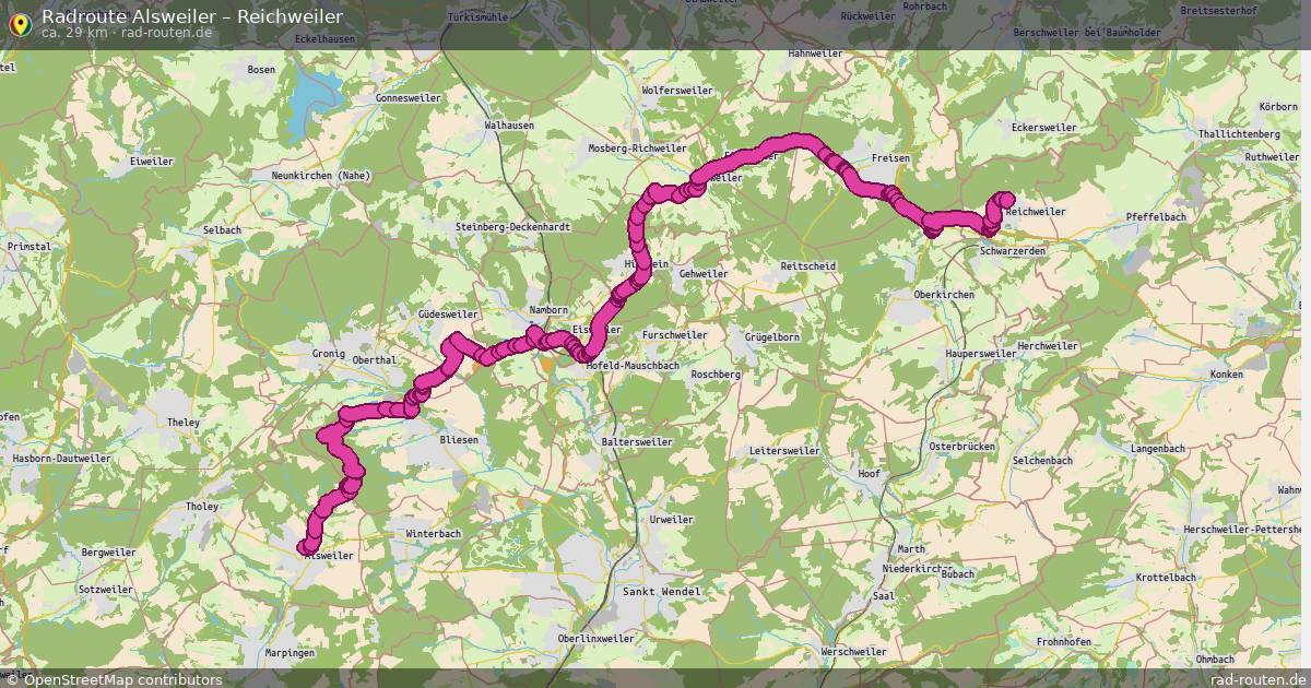 Fahrradroute Alsweiler – Reichweiler