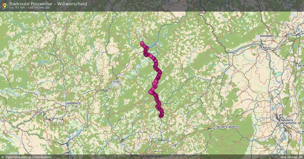 Radtour Pinsweiler – Willwerscheid