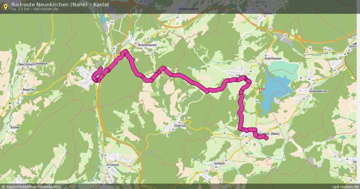 Fahrradroute Neunkirchen (Nahe) – Kastel