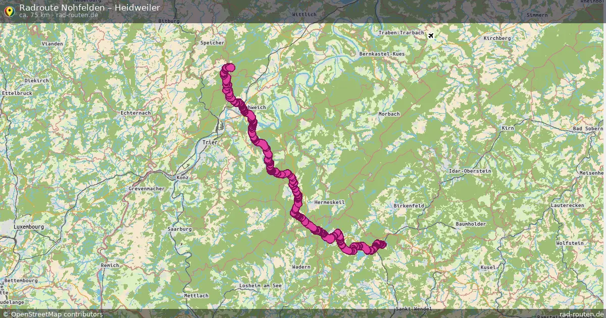 Fahrradroute Nohfelden – Heidweiler