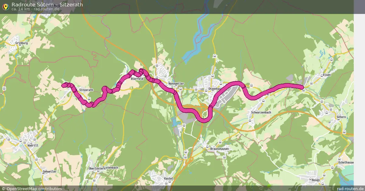 Fahrradroute Sötern – Sitzerath