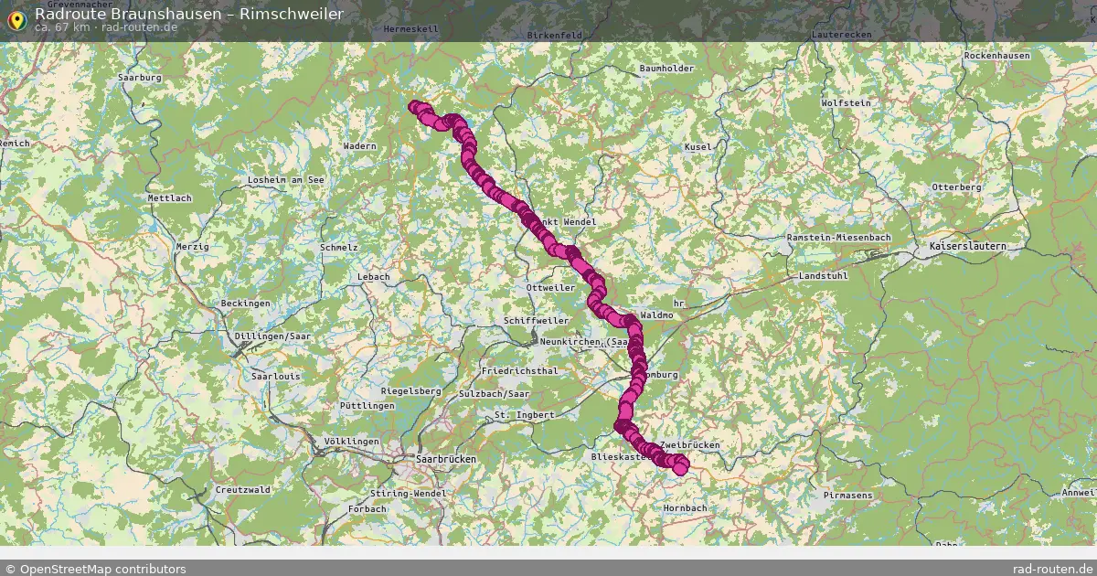 Fahrradroute Braunshausen – Rimschweiler