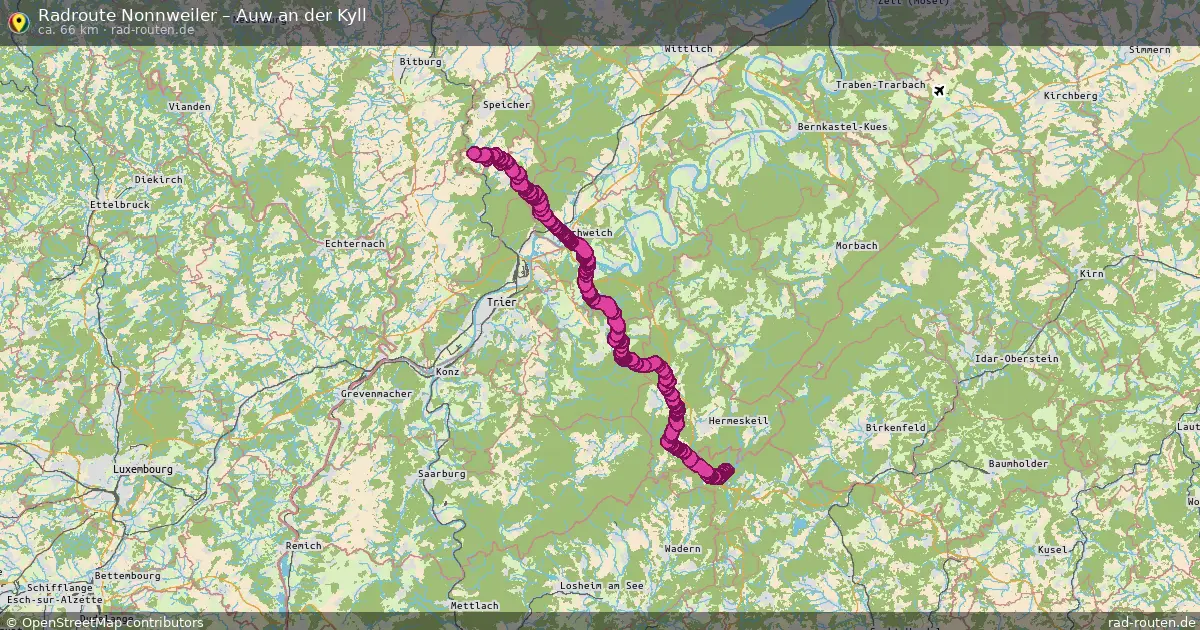Fahrradroute Nonnweiler – Auw An Der Kyll