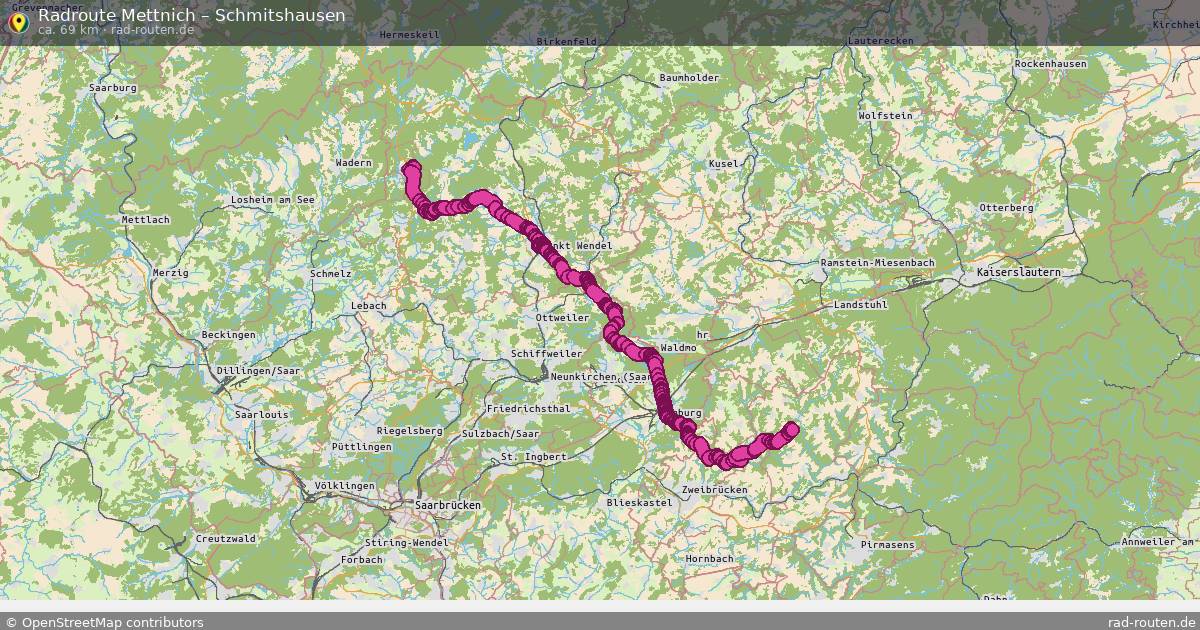 Fahrradroute Mettnich – Schmitshausen