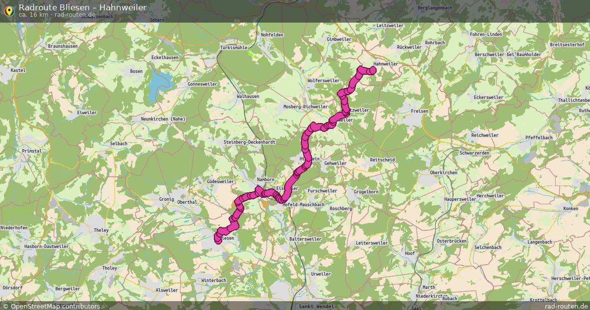 Fahrradroute Bliesen – Hahnweiler