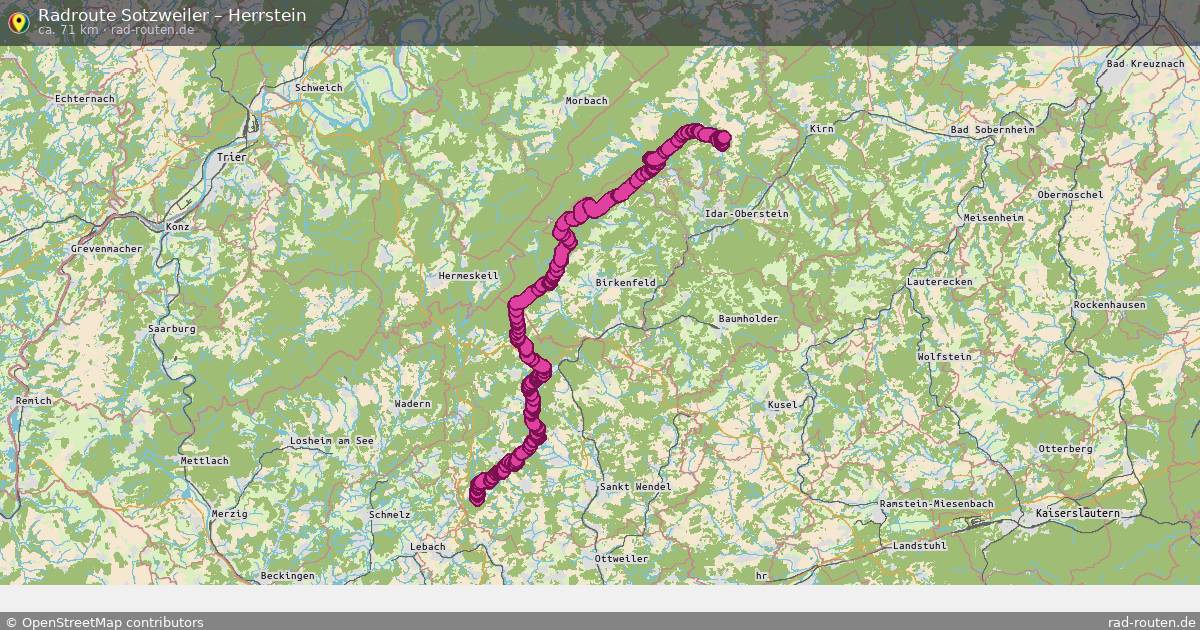 Fahrradroute Sotzweiler – Herrstein