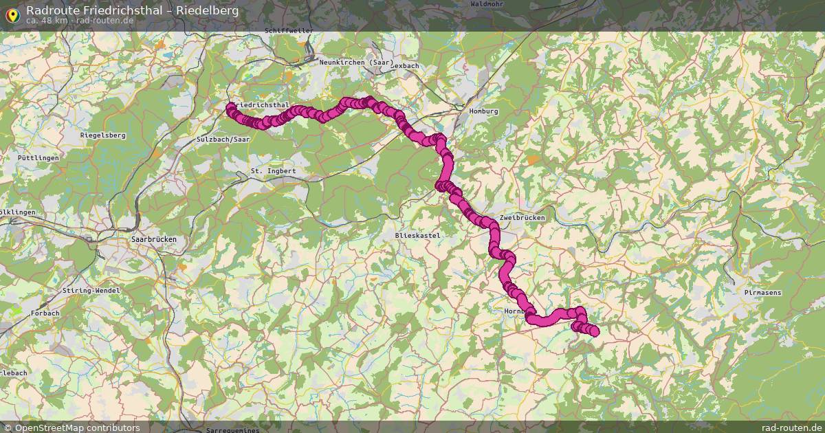 Fahrradroute Friedrichsthal – Riedelberg