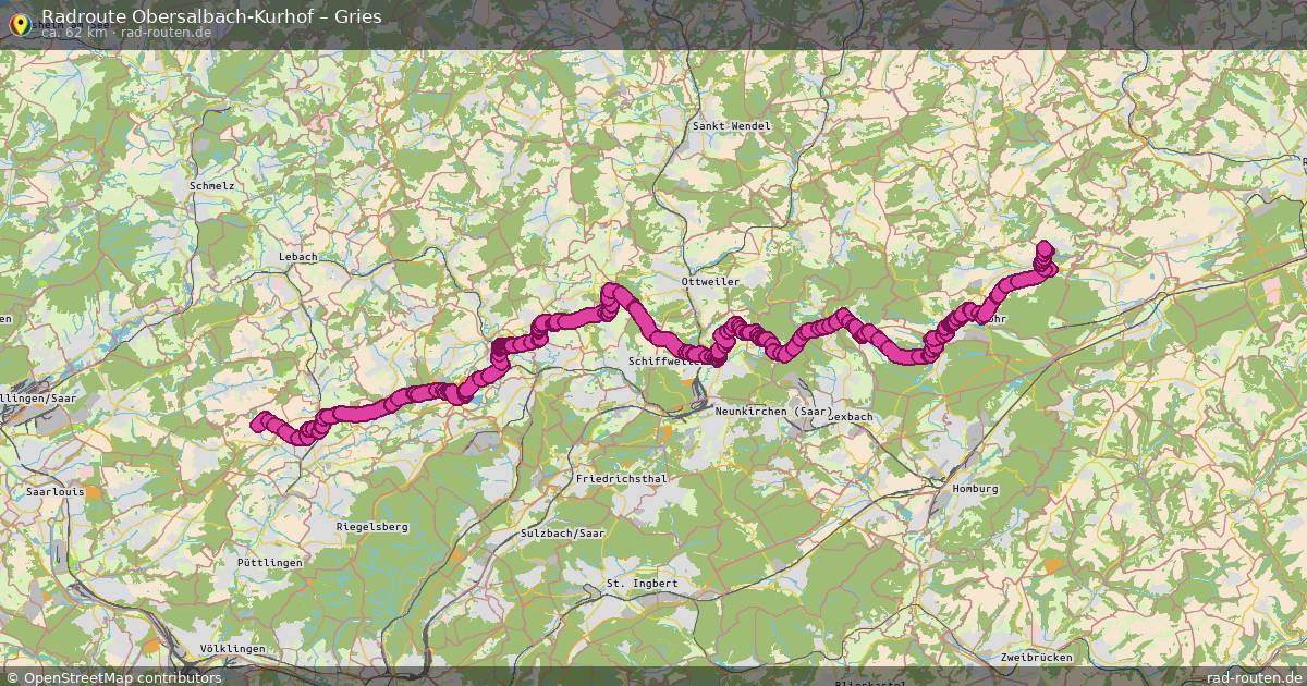 Fahrradroute Obersalbach-Kurhof – Gries