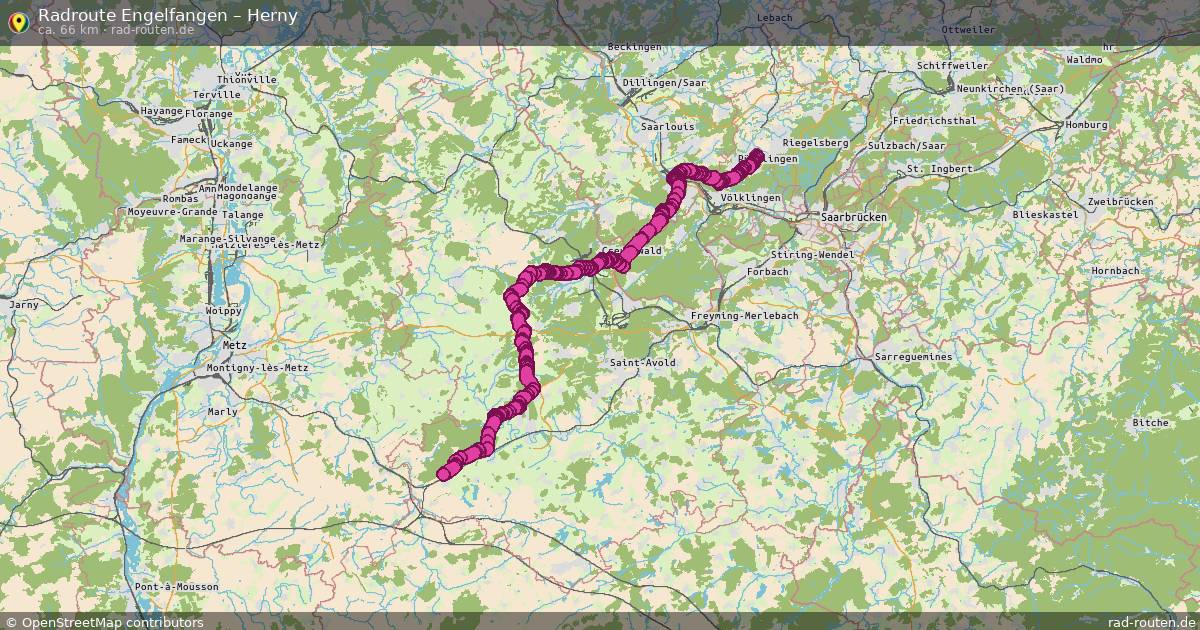 Fahrradroute Engelfangen – Herny