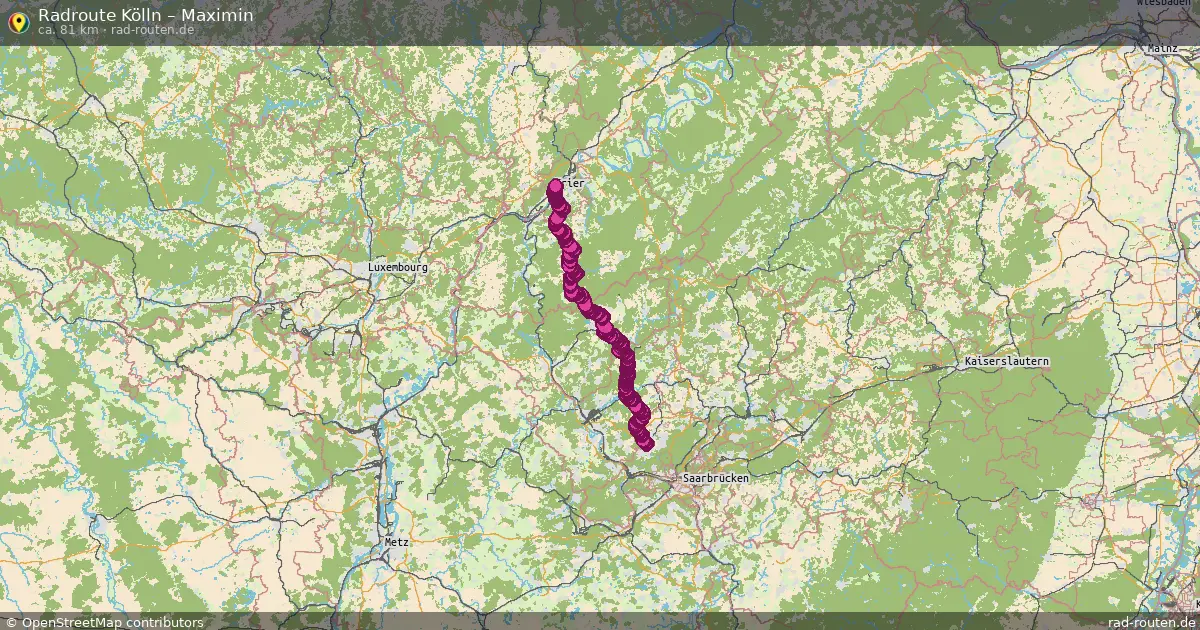 Fahrradroute Kölln – Maximin