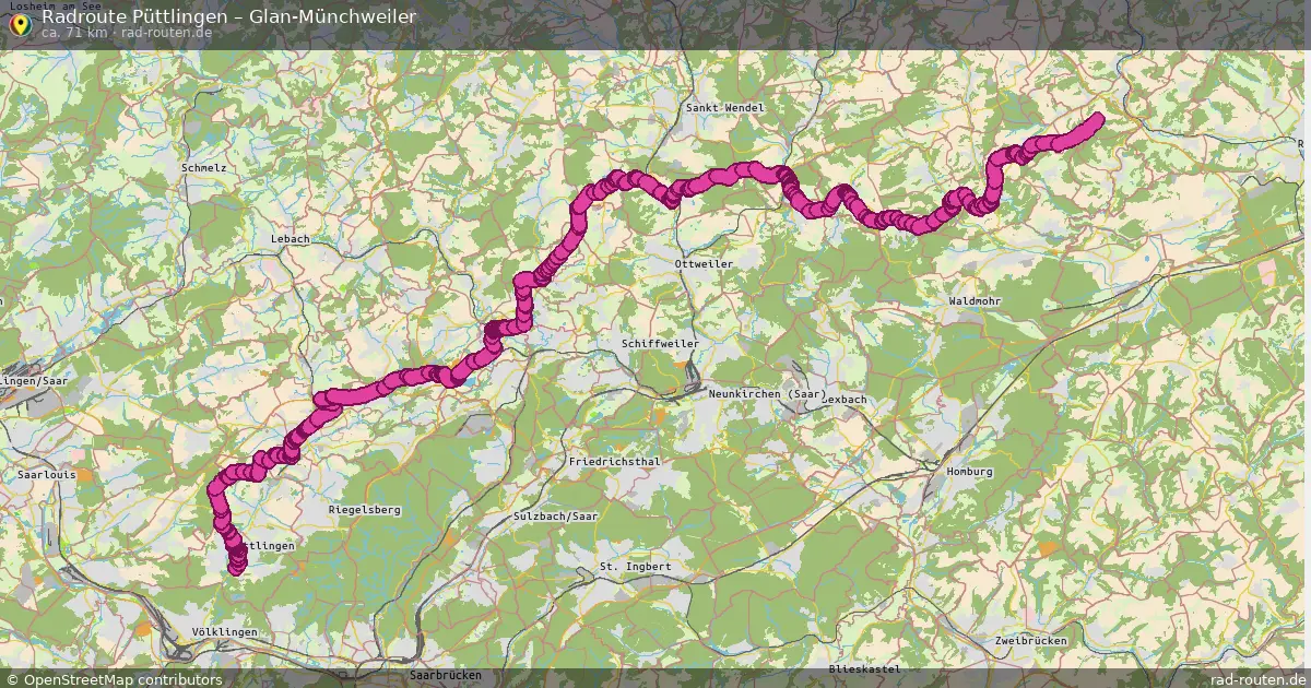 Radtour Püttlingen – Glan-Münchweiler