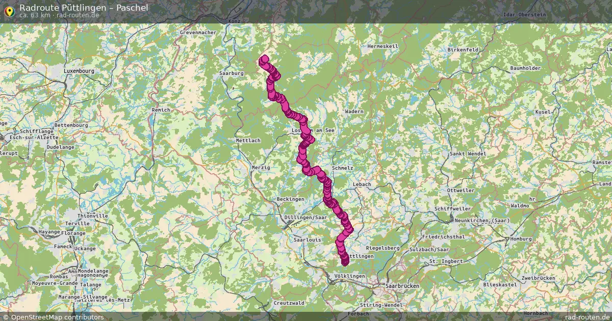Radtour Püttlingen – Paschel