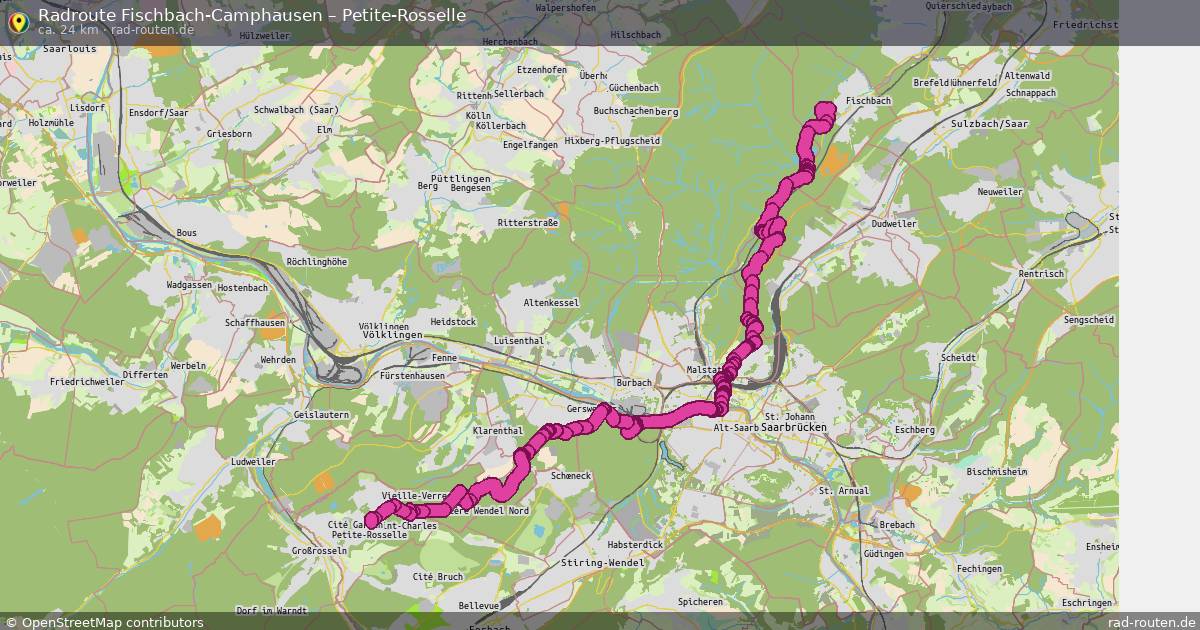 Fahrradroute Fischbach-Camphausen – Petite-Rosselle