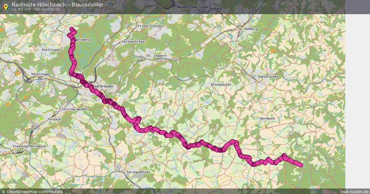 Fahrradroute Hilschbach – Bousseviller (68 km) – Rad-Routen.de