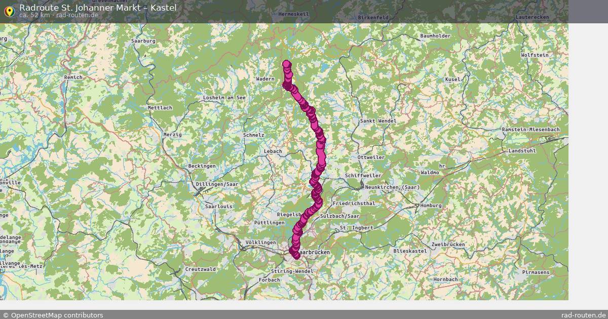 Fahrradroute St. Johanner Markt – Kastel
