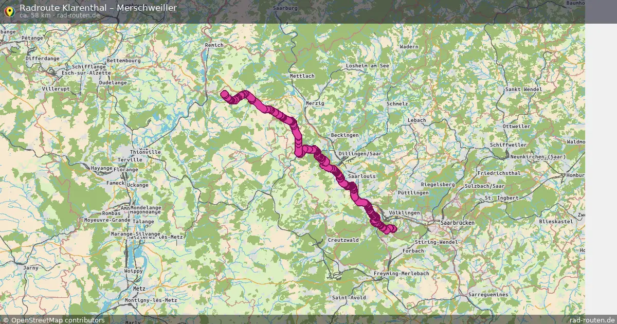 Radtour Klarenthal – Merschweiller