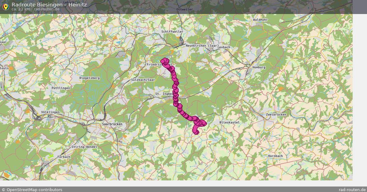 Fahrradroute Biesingen – Heinitz