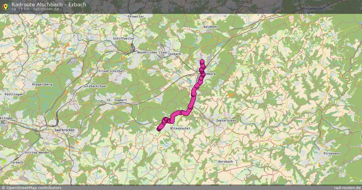 Fahrradroute Alschbach – Erbach