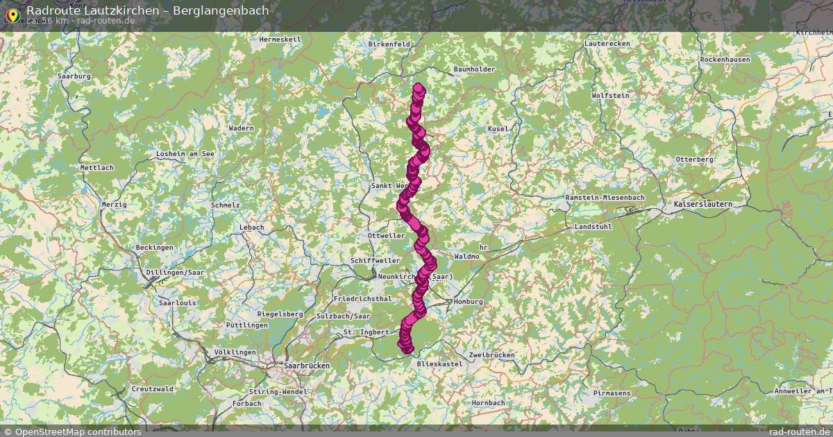 Fahrradroute Lautzkirchen – Berglangenbach