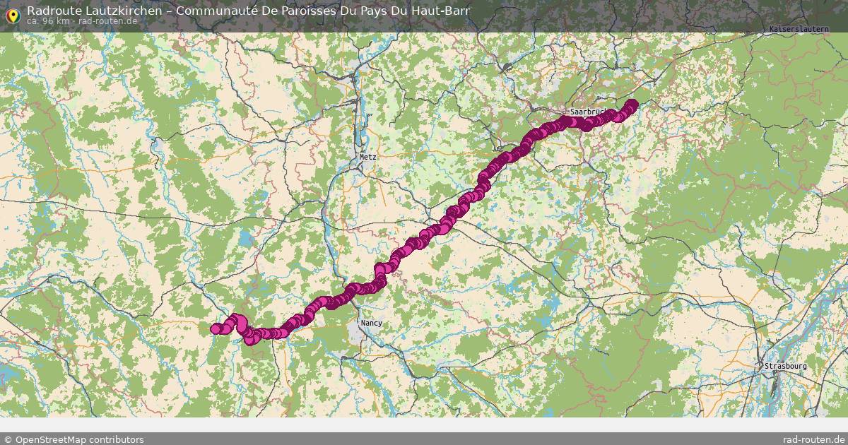 Fahrradroute Lautzkirchen – Communauté De Paroisses Du Pays Du Haut-Barr
