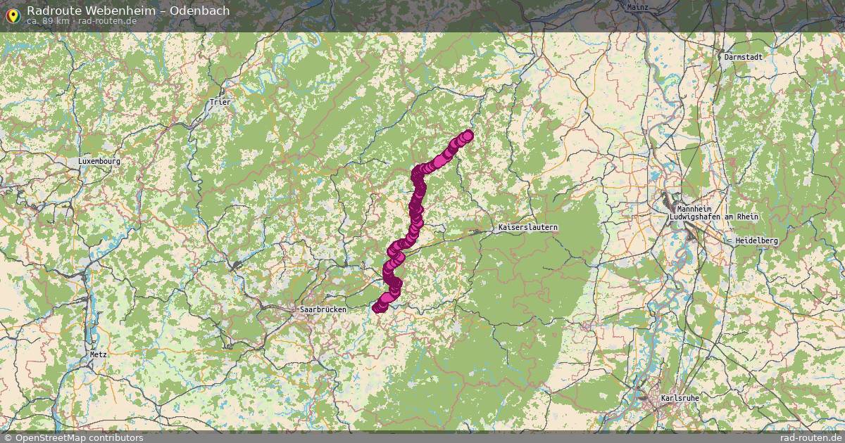 Fahrradroute Webenheim – Odenbach