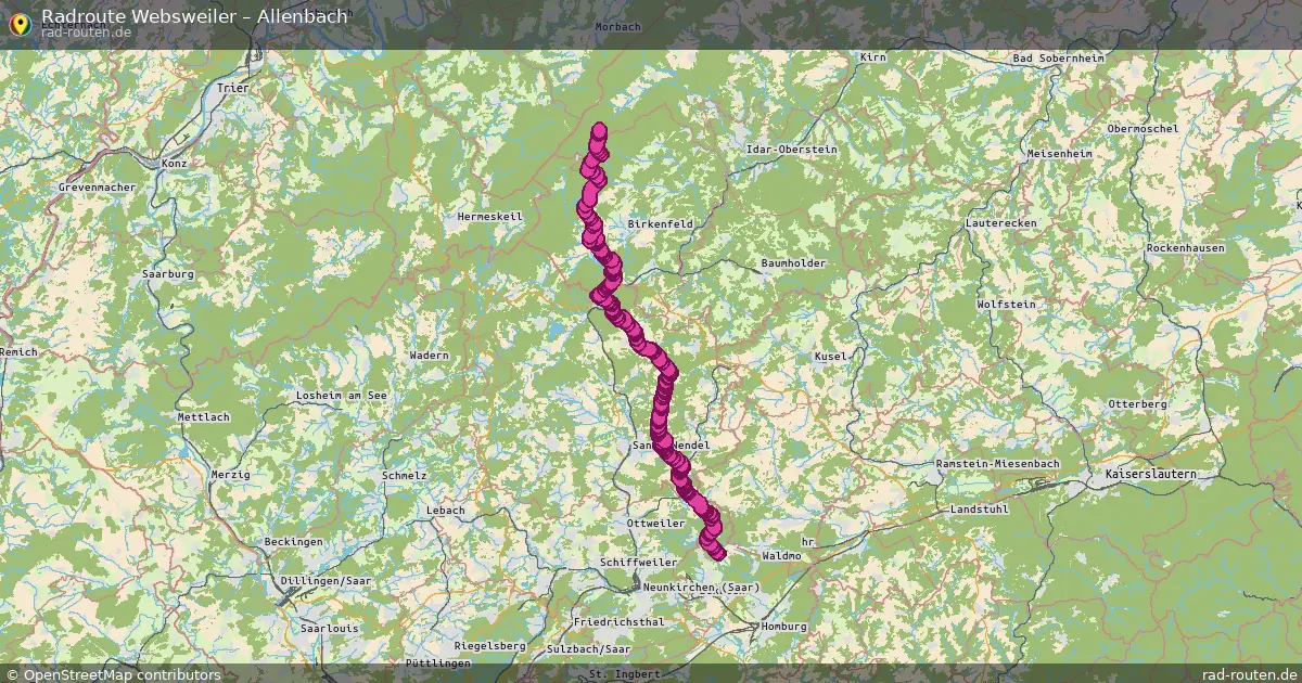 Fahrradroute Websweiler – Allenbach