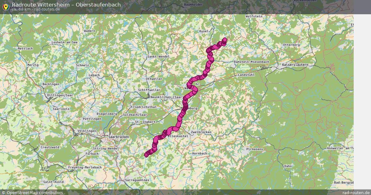 Fahrradroute Wittersheim – Oberstaufenbach