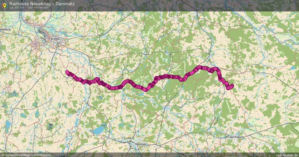 Fahrradroute Neuekrug – Giebel (44 km) – Rad-Routen.de