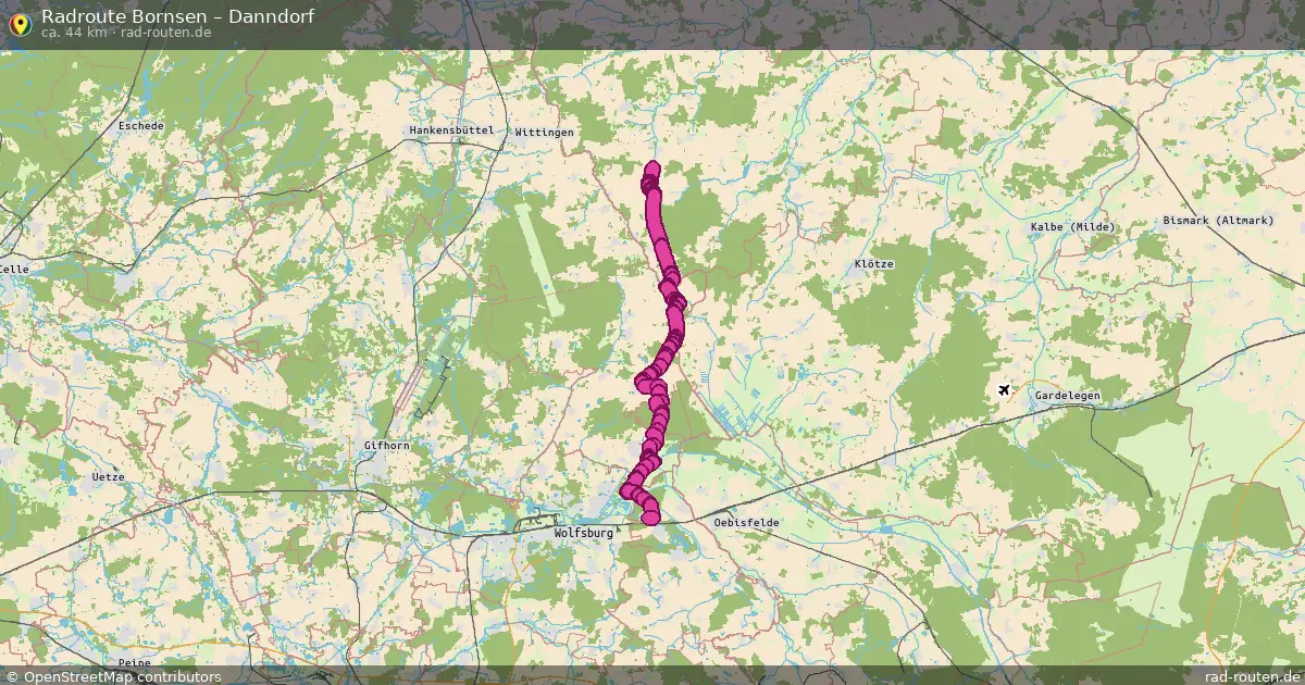 Fahrradroute Bornsen – Danndorf