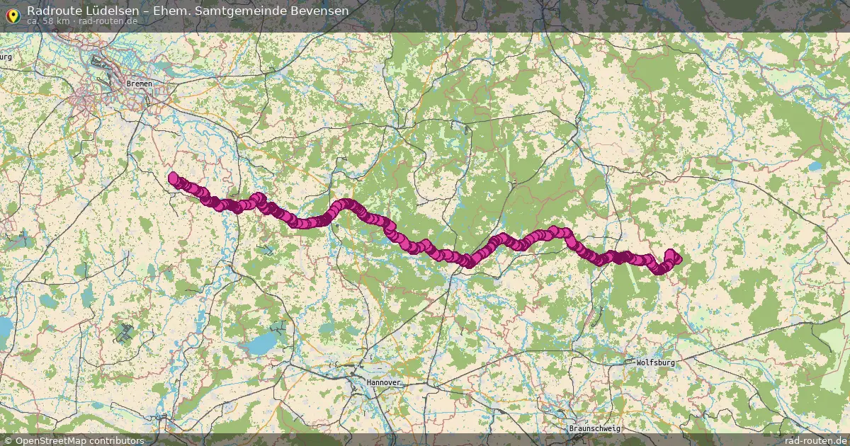Fahrradroute Lüdelsen – Schönewörde