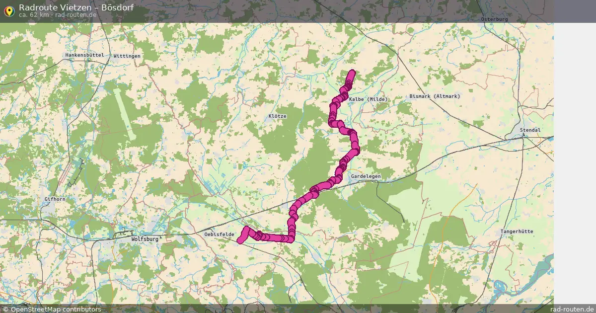 Radtour Vietzen – Bösdorf