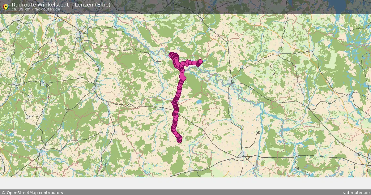 Fahrradroute Winkelstedt – Lenzen (Elbe)