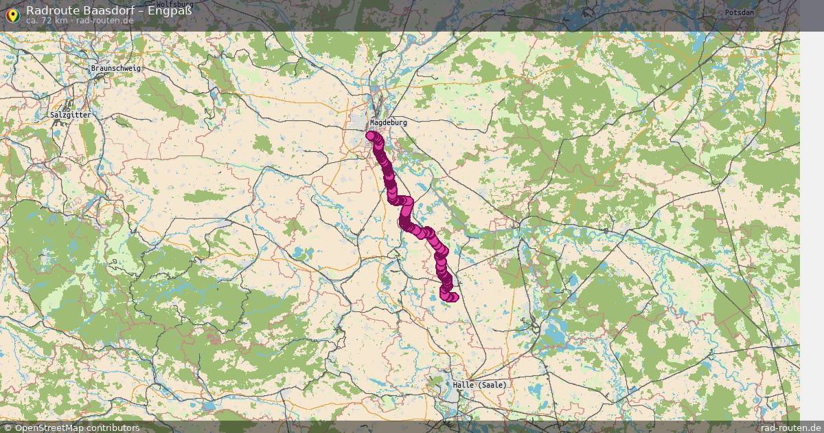 Fahrradroute Baasdorf – Engpaß