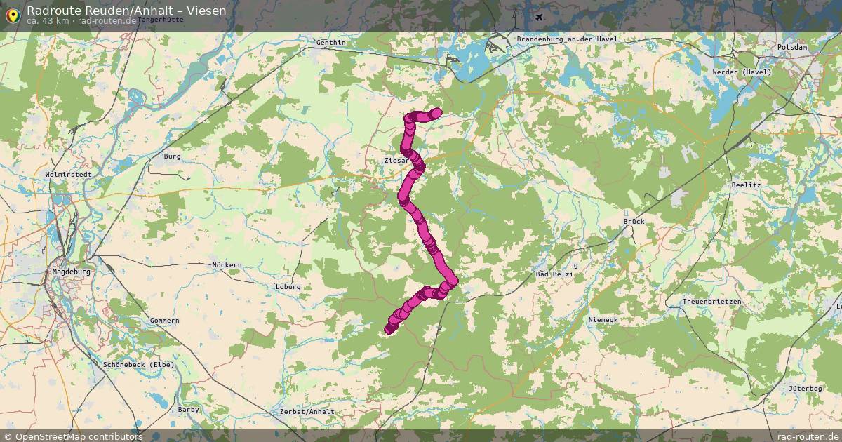 Fahrradroute Reuden Anhalt – Viesen