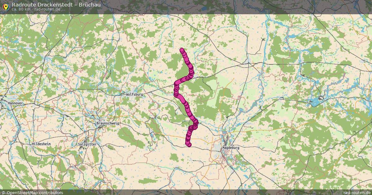 Fahrradroute Drackenstedt – Brüchau