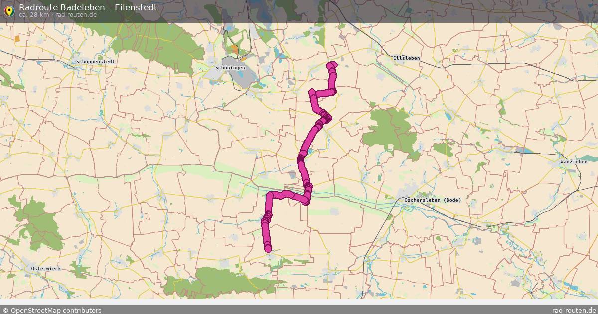 Fahrradroute Badeleben – Eilenstedt
