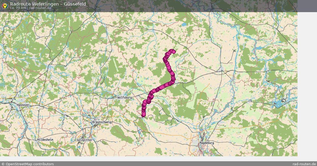 Fahrradroute Weferlingen – Güssefeld