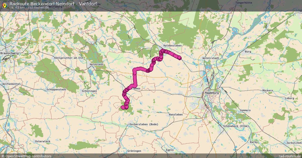 Fahrradroute Beckendorf-Neindorf – Vahldorf