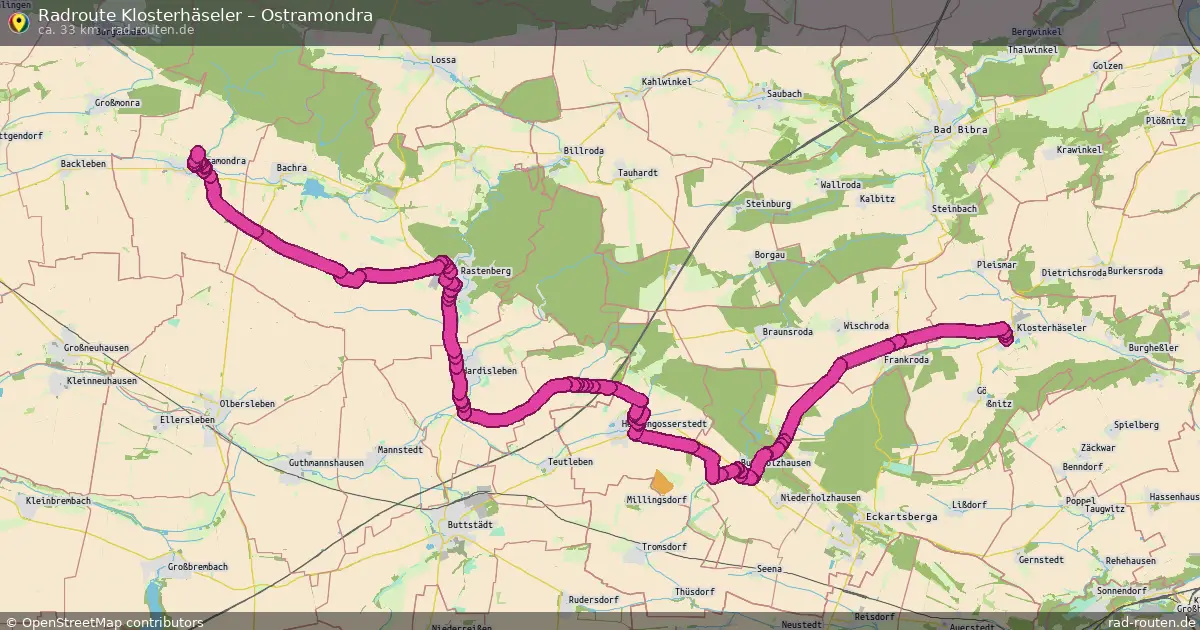 Radtour Klosterhäseler – Ostramondra