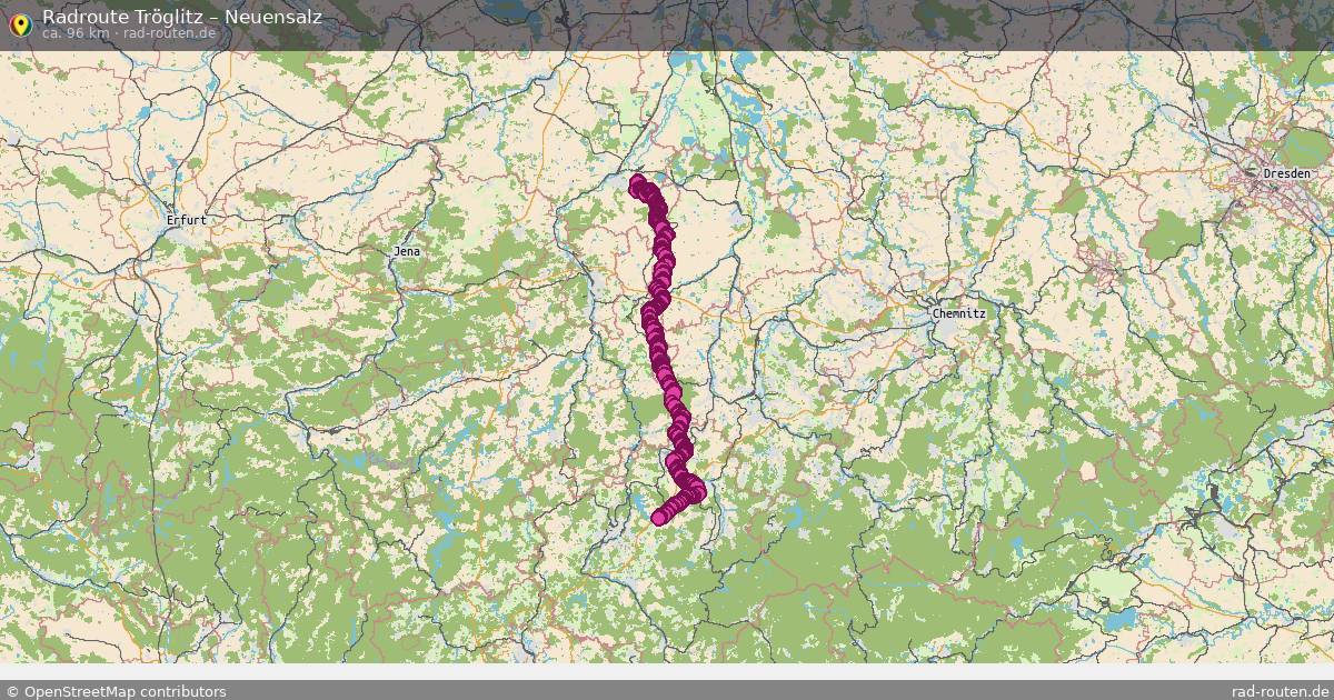 Fahrradroute Tröglitz – Neuensalz