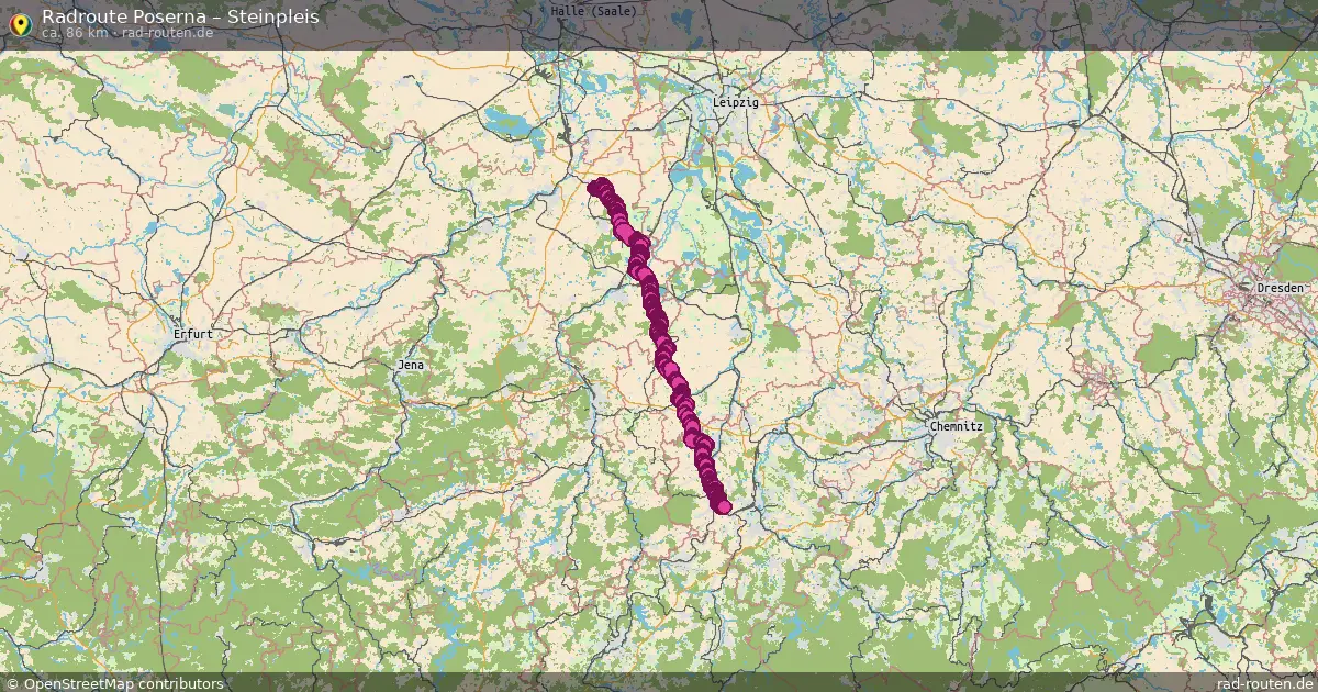 Fahrradroute Poserna – Steinpleis