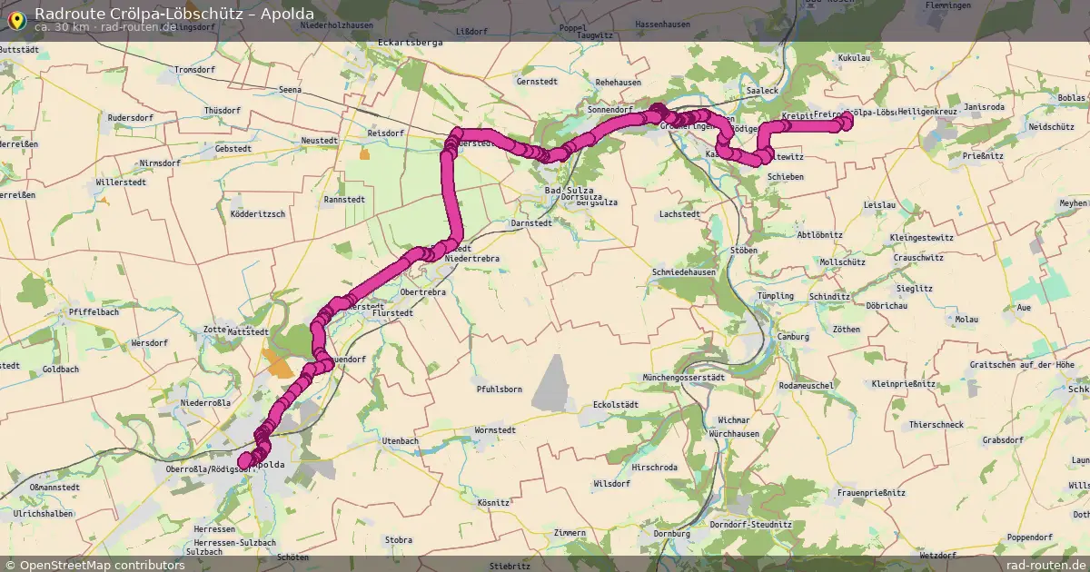 Radtour Crölpa-Löbschütz – Apolda